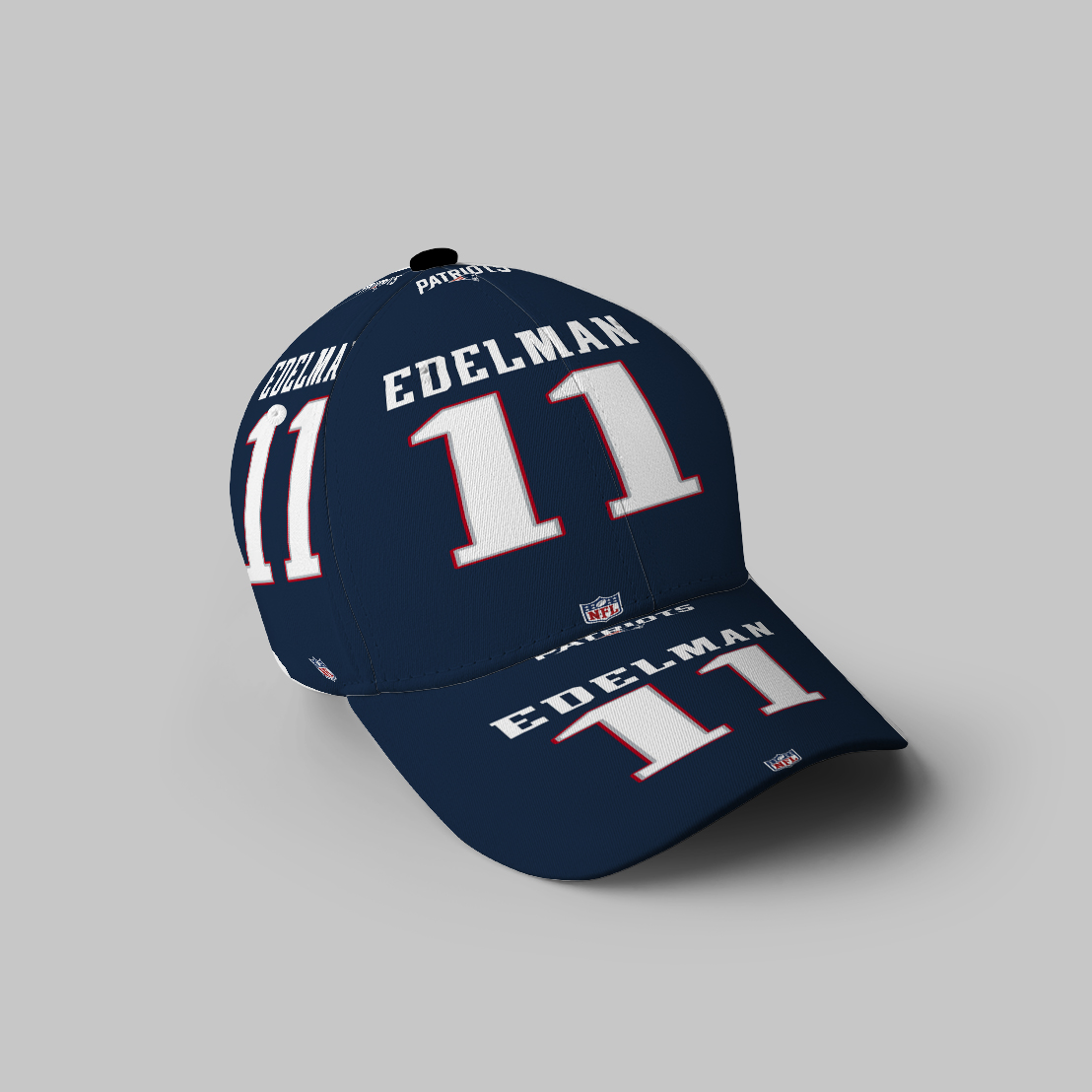 New England Patriots Edelman 11 Uniform 3D Printing Baseball Cap Classic Hat