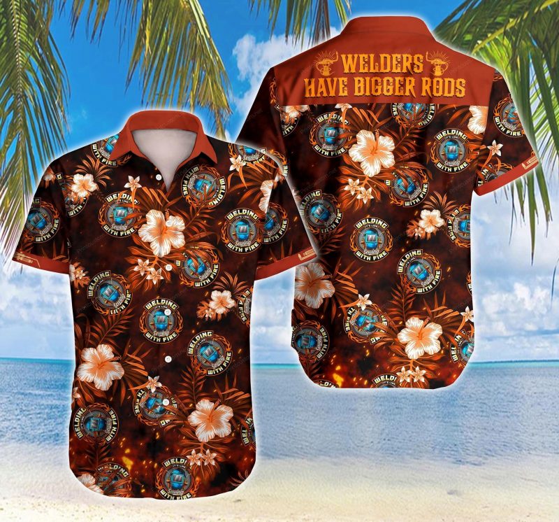 Welder Have Bigger Robs Hawaii Graphic Print Short Sleeve Hawaii Casual Shirt Ha43240