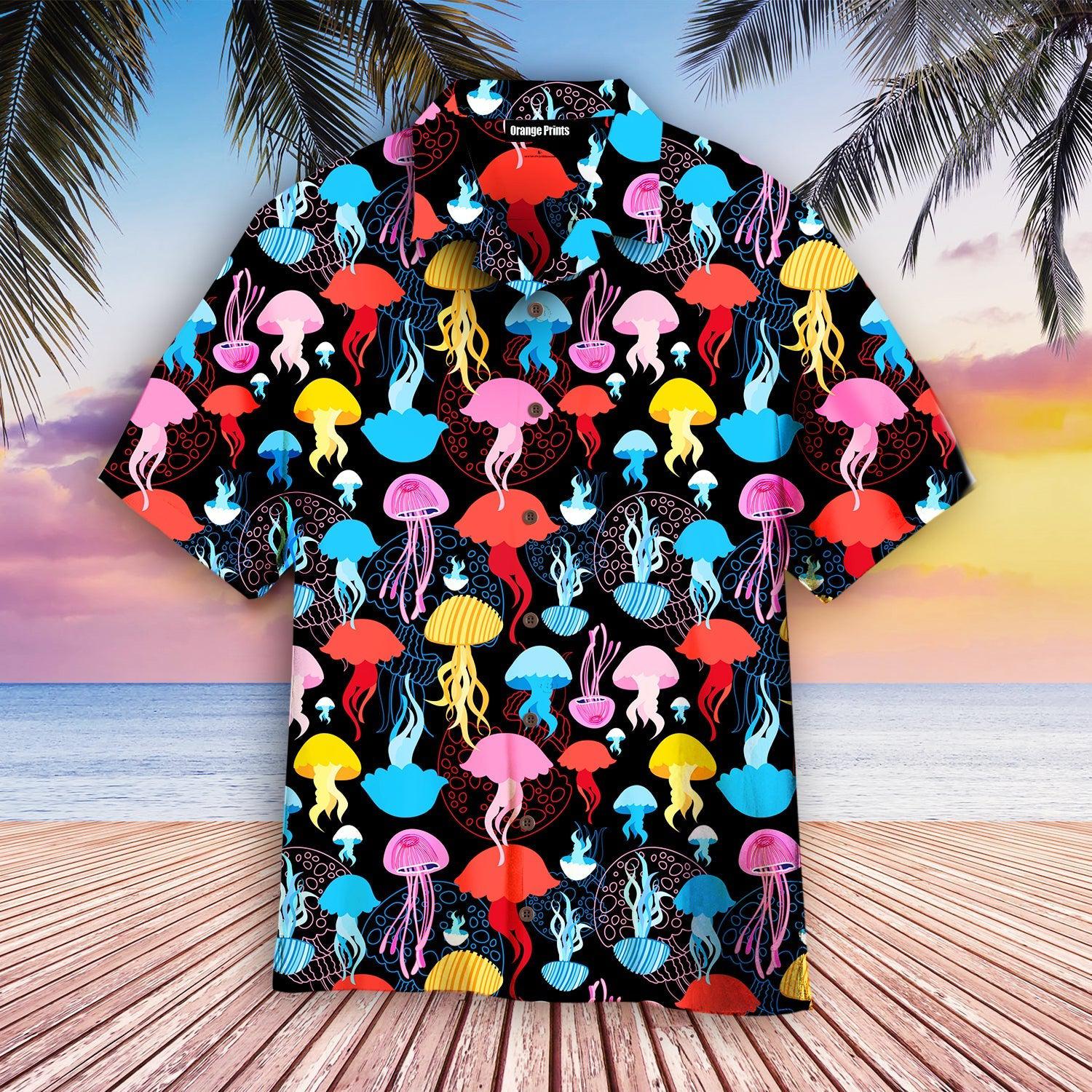 Rainbow Jellyfish Hawaii Shirt For Men Women Ha43573