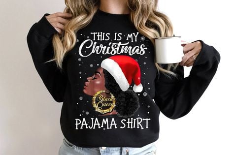 Black Queen Merry Christmas Sweater