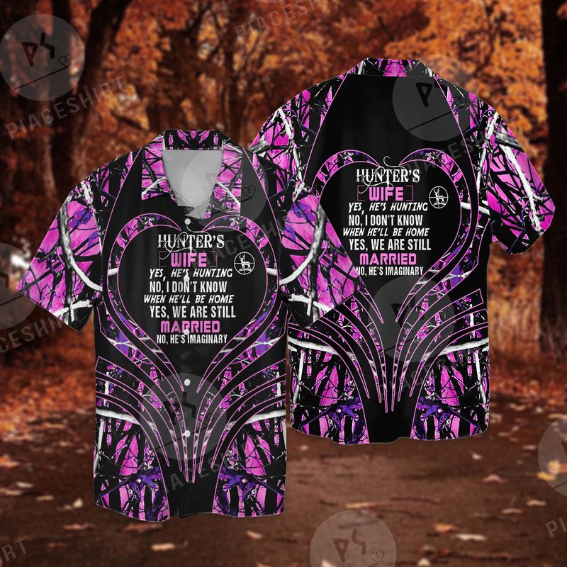 Wife Funny Hunting Couple Full Print Hawaii Shirt Ha3049