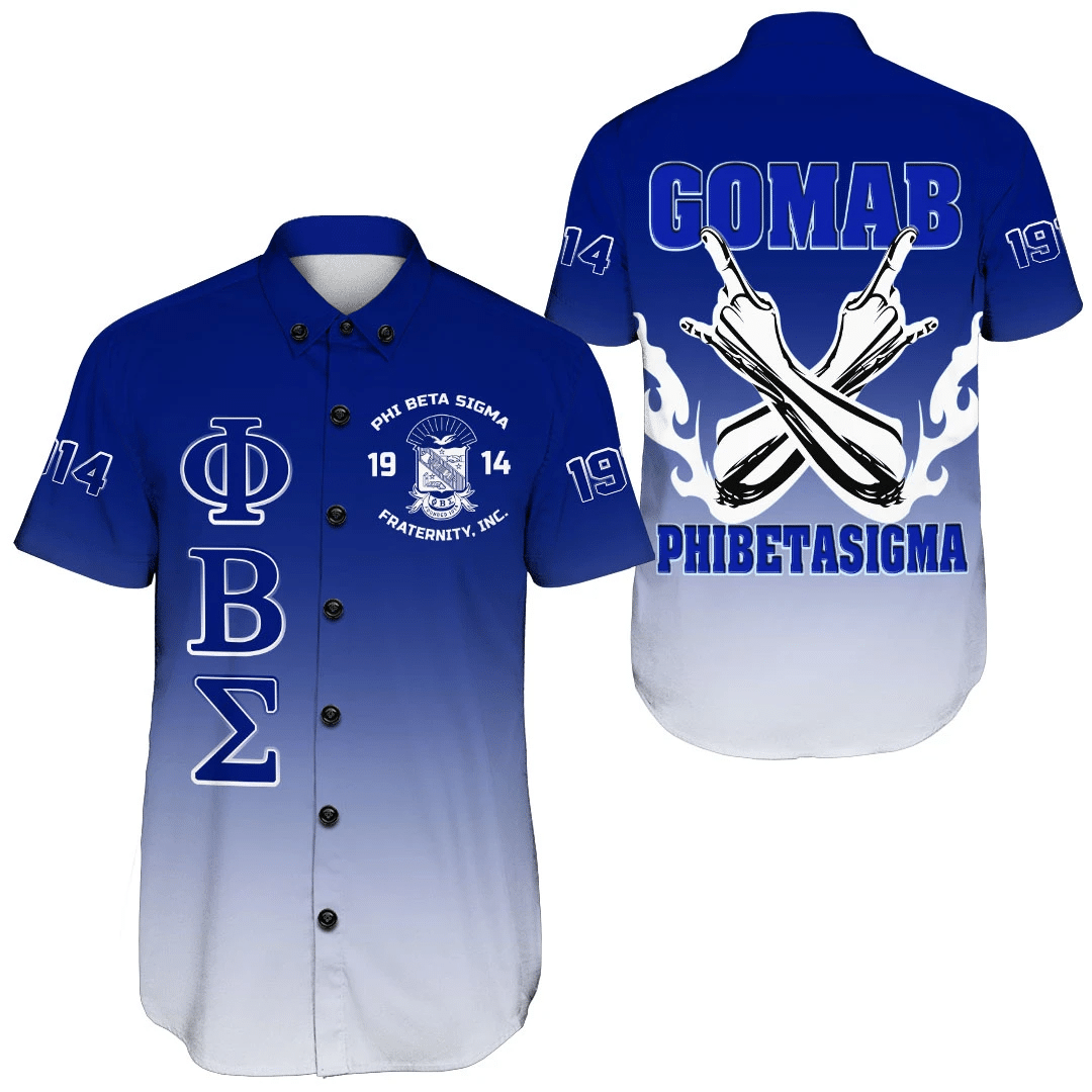 Africa Zone Shirt – Phi Beta Sigma Gradient Short Sleeve Shirt A31