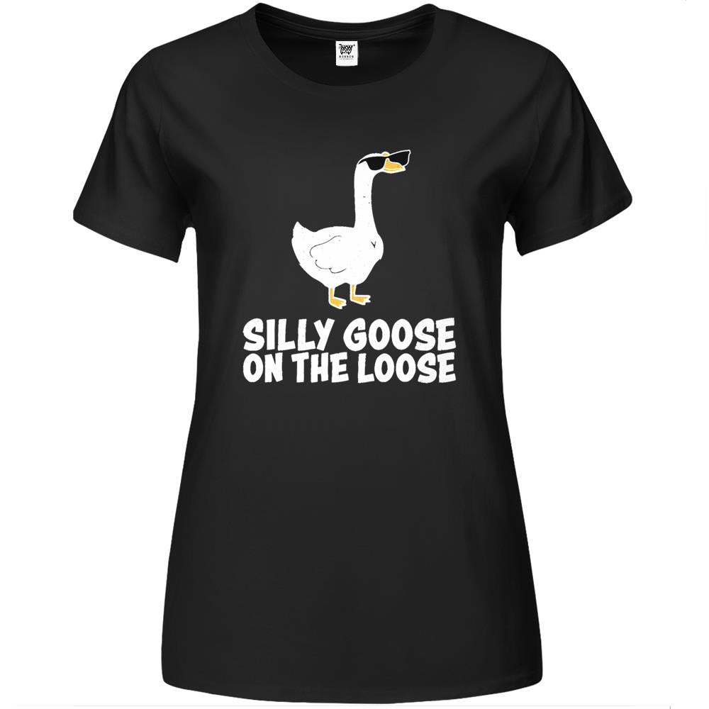 Silly Goose On The Loose Premium Womens T Shirts