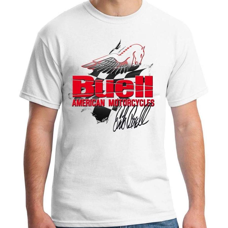 T-Shirt Buell Personalized Firebolt Lighting Men’S Round Neck Short Sleeves Cotton T-Shirt