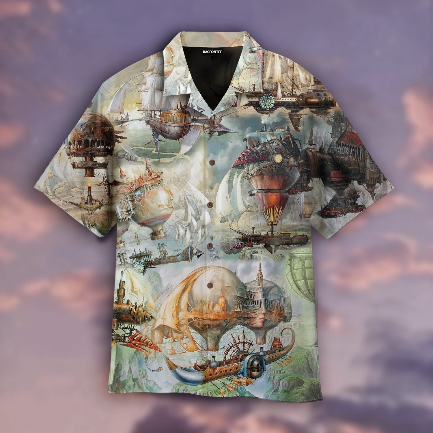 Steampunk Airship Hawaii Shirt For Men Women Ha31548