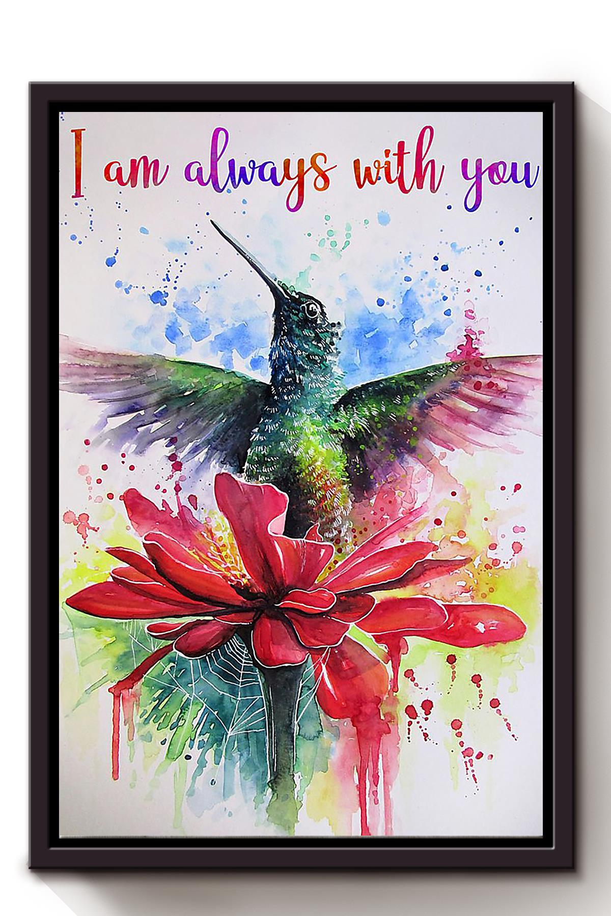 Watercolor Bird I Am Away With You Animal Wall Art For Bird Lover Kid Room Decor Framed Matte Canvas