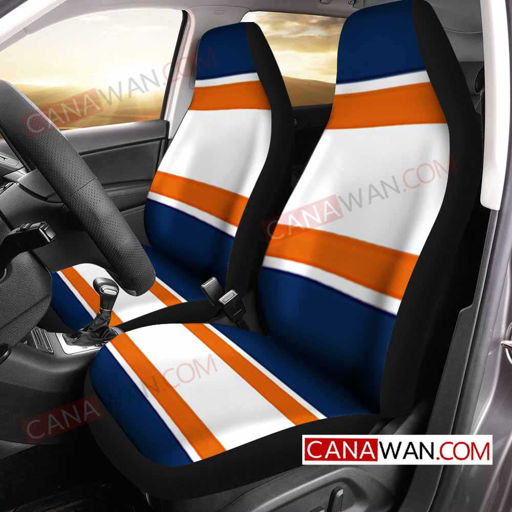 Edmonton Oilers Logo Art Style160 3D Customized Personalized Car Seat Cover