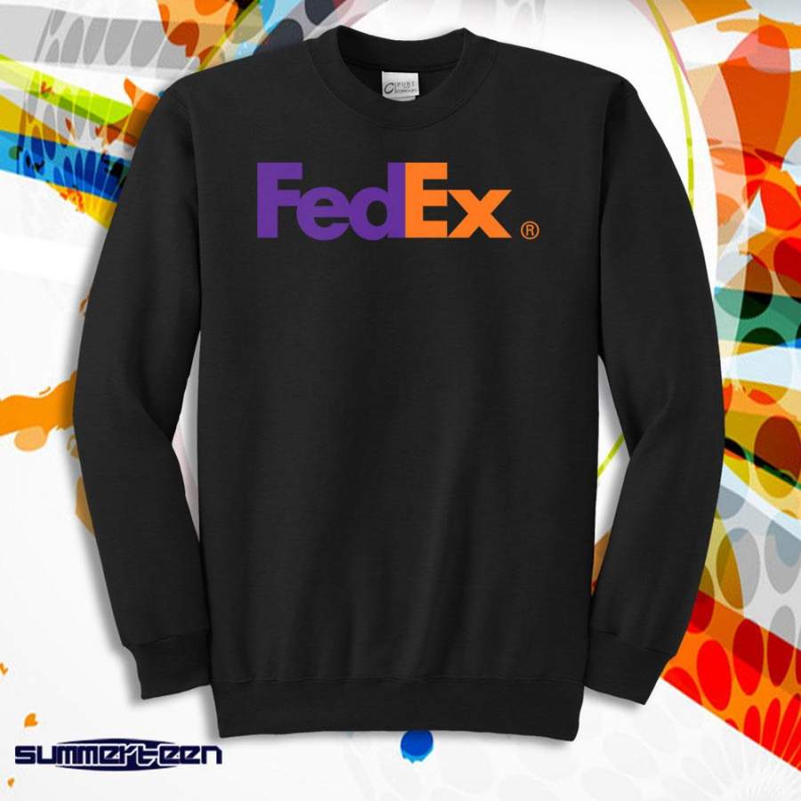 Fedex Logo With Purple And Orange Color Men’S Sweatshirt T-Shirt