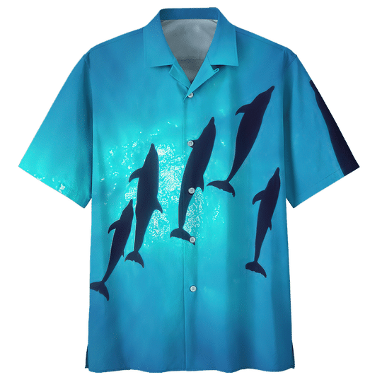 Dolphin Hawaiian Shirt, Big Hawaiian Shirt, Short Hawaiian Shirt For Men, Hawaiian Shirt For Women, Aloha Shirt Summer 2024 Design By Snorider Fashion