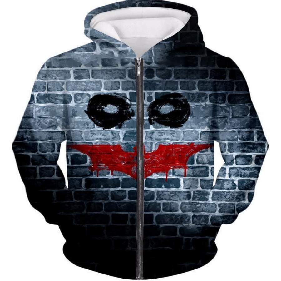 Amazing Batman x Joker Logo Promo Fan Art  Zip Up Hoodie