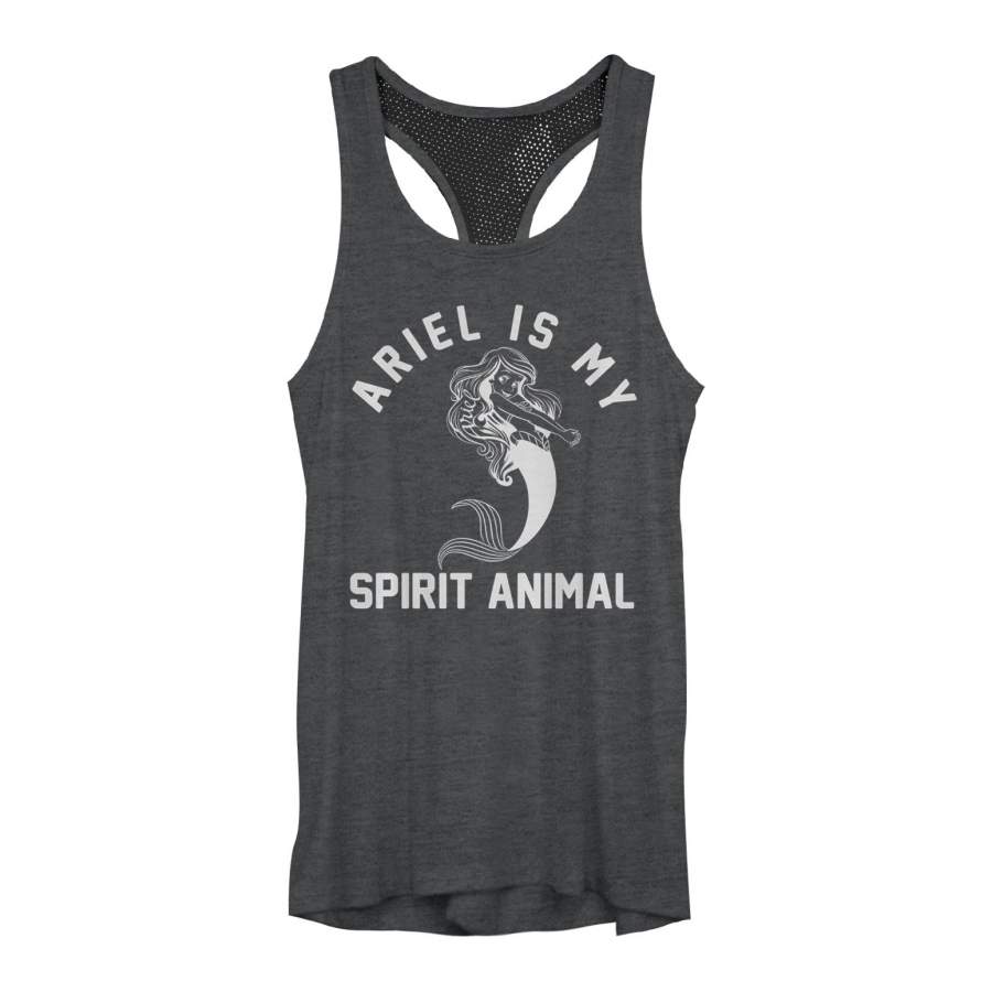 The Little Mermaid Junior’s Ariel Spirit Animal  Mesh Racerback Tank