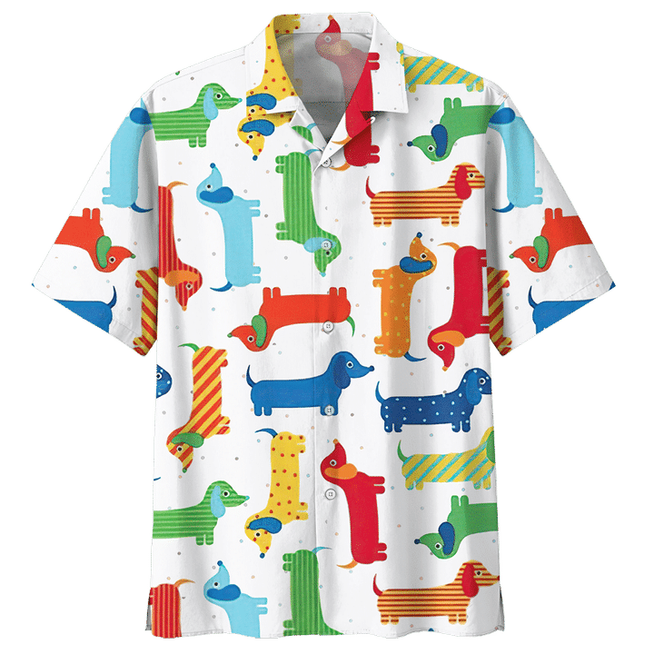 Colorful Dachshund So Cute Unisex Hawaii Shirt For Men Women Ha26173