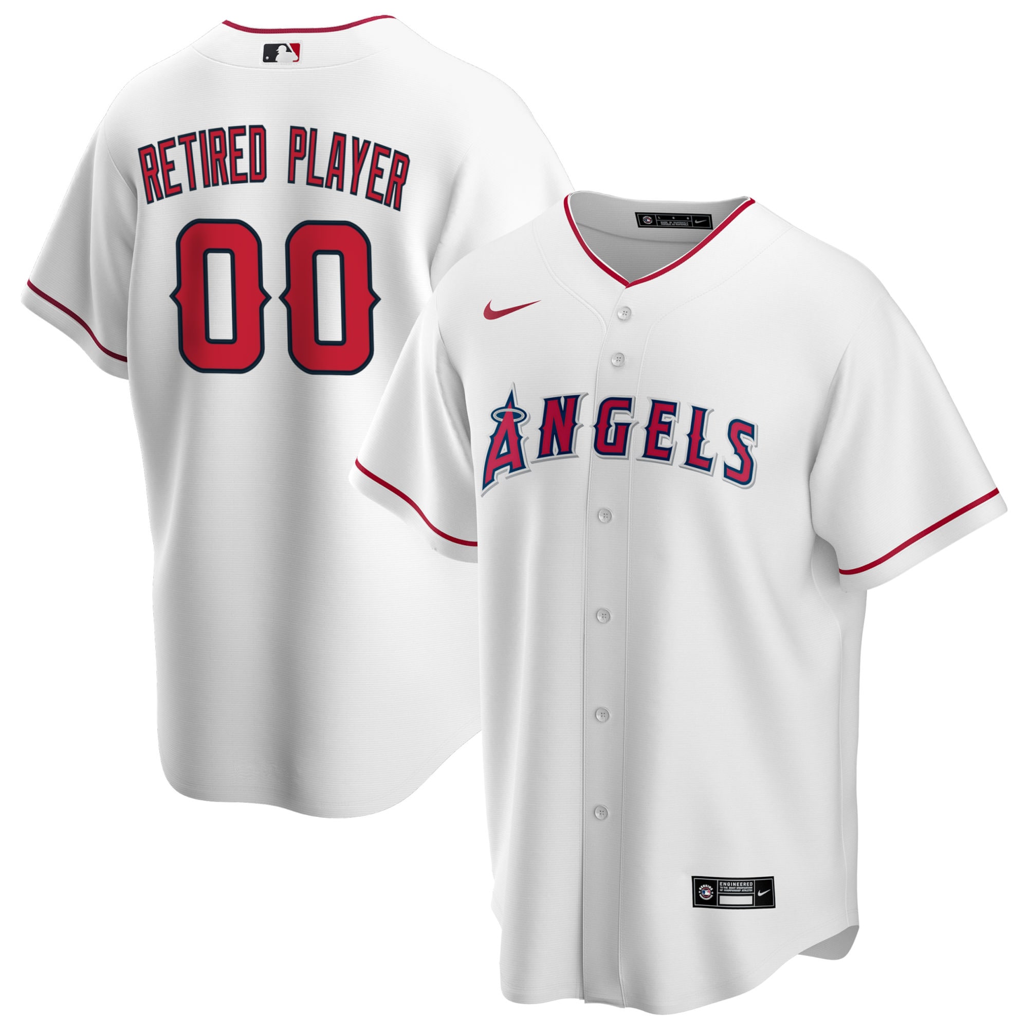 Men’s Los Angeles Angels White Home Pick-A-Player Retired Roster Jersey