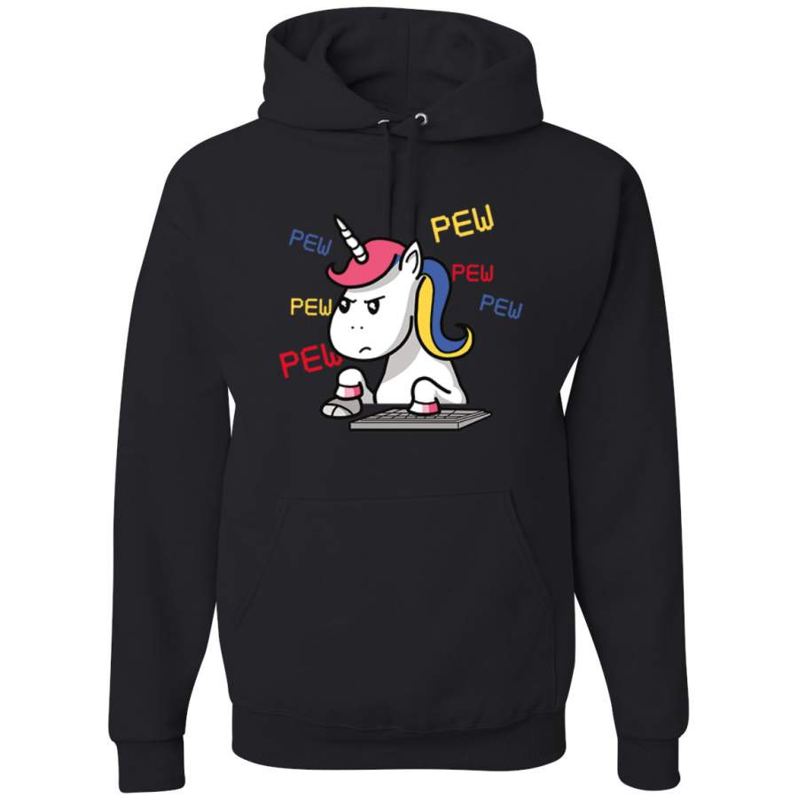 Unicorn Pew Animal Lover Graphic Hoodie Sweatshirt