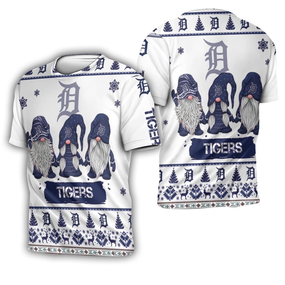 Christmas Gnomes Detroit Tigers Ugly Sweatshirt Christmas 3D 3D T-Shirt