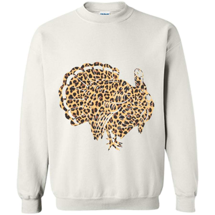 Turkey And Leopard Skin – Gildan Crewneck Sweatshirt