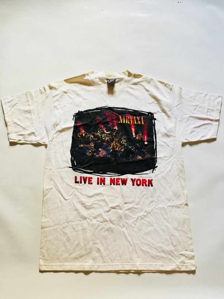 Vintage Deadstock Nirvana Kurt Cobain Live In New York Shirt