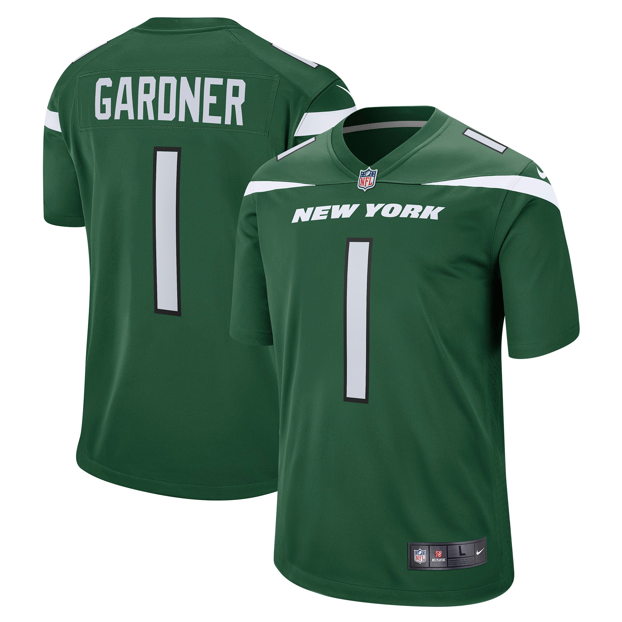 Men’s New York Jets Ahmad Sauce Gardner Green Player Game Jersey