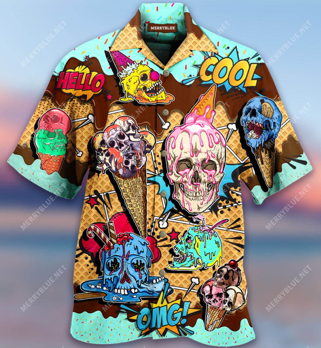 Ice Cream Skull Unisex Hawaii Shirt Ha72130