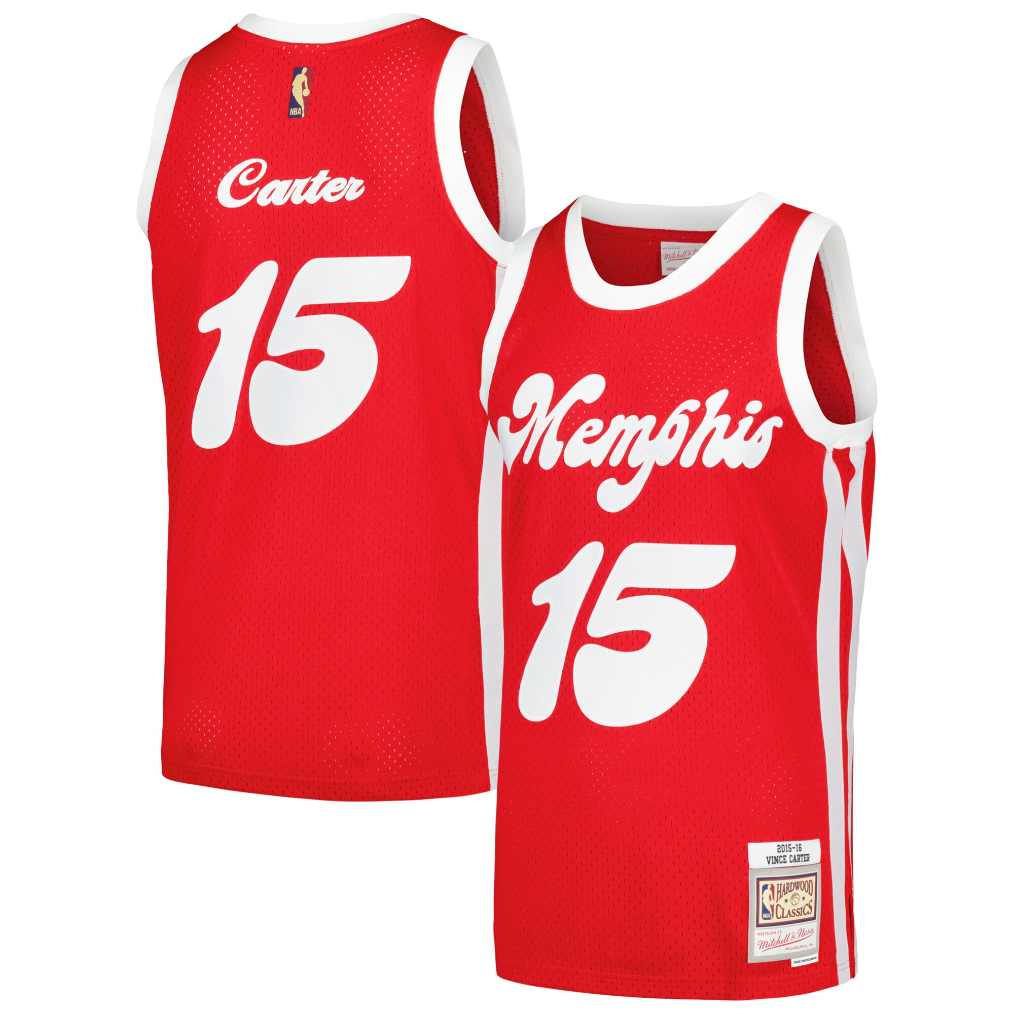 Vince Carter Memphis Grizzlies Mitchell & Ness Hardwood Classics Swingman Jersey – Red