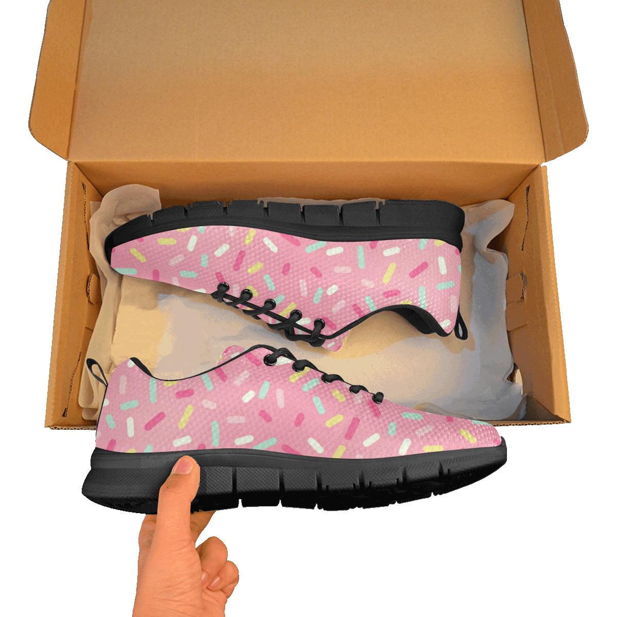 Pink Donut Glaze Candy Pattern Men’S Sneaker Shoes