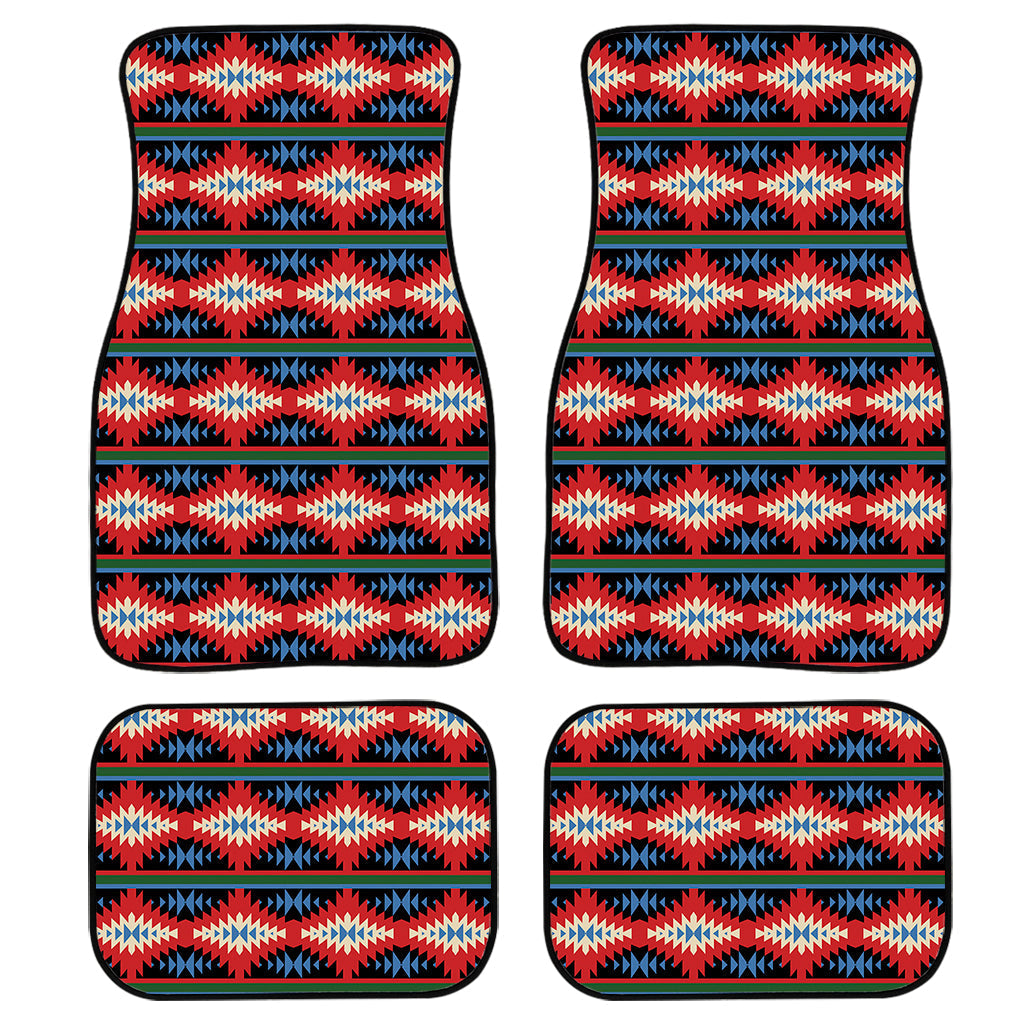 Native Navajo Pattern Print Front And Back Car Floor Mats, Front Car Mat