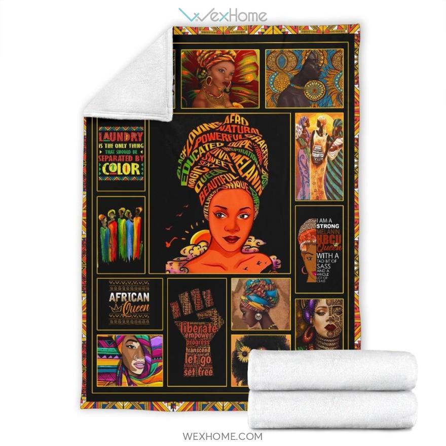 African Woman African Queen Premium Blanket