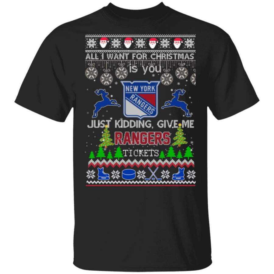 All I Want For Christmas Is You New York Rangers Ice Hockey Ugly Christmas Sweater, Hoodie, Sweatshirt