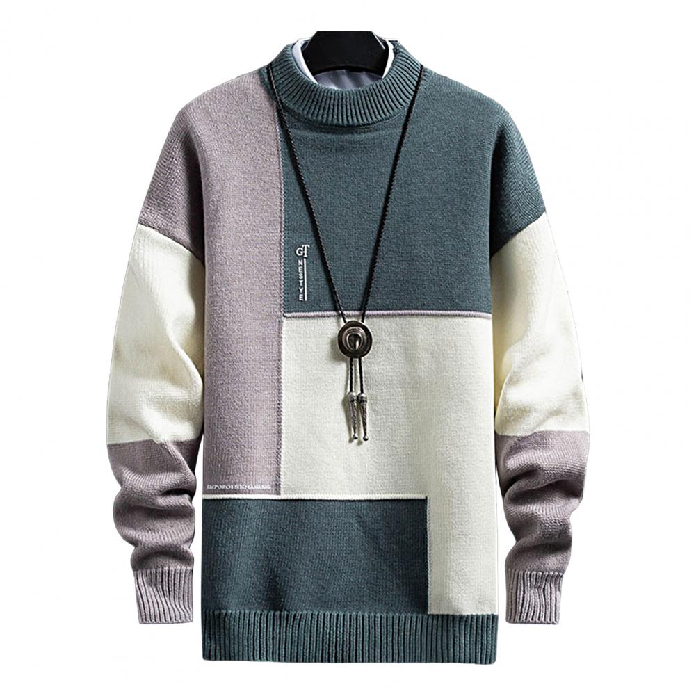 Trendy Spring Sweater Loose Thermal Thick Streetwear Men Winter Sweater alx