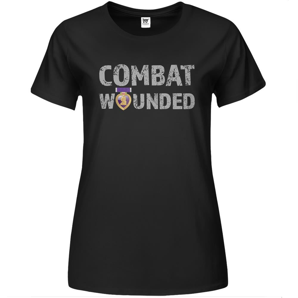 Purple Heart Award Shirt Combat Wounded Veteran Premium Womens T Shirts