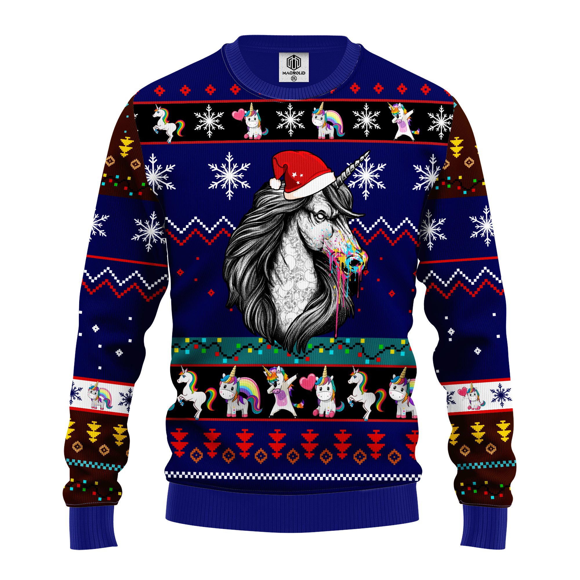 unicorn ugly christmas sweater blue 1 – Amazing Gift idea – thanksgiving gift