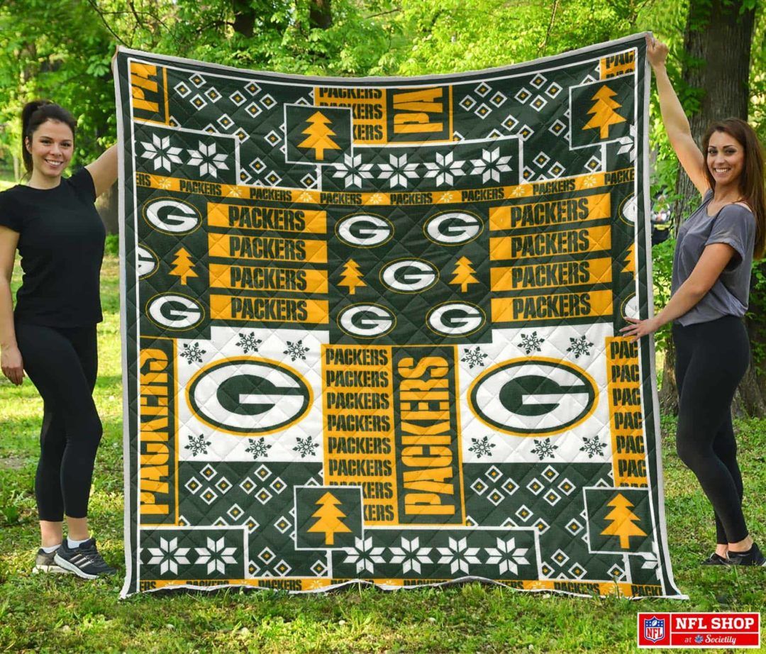 Green Bay Packers Fabric Christmas – Quilt BLANKET