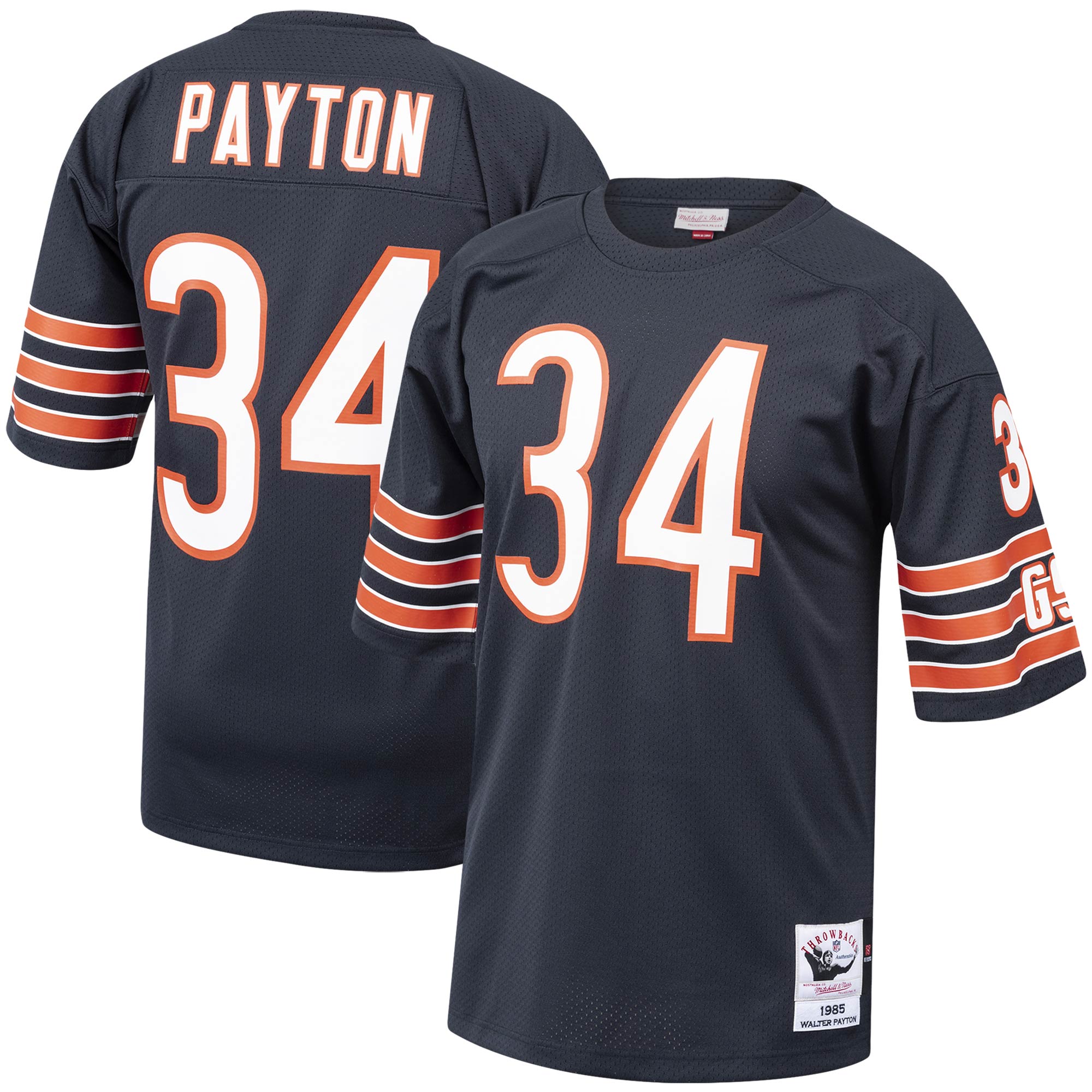 Men’s Chicago Bears Walter Payton Mitchell & Ness Navy 2004 Authentic Throwback Retired Player Jersey