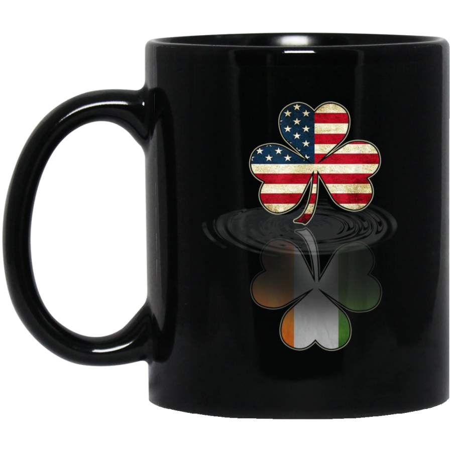 Irish American Flag Ireland Clover Patricks Day Vintage Gift Mug