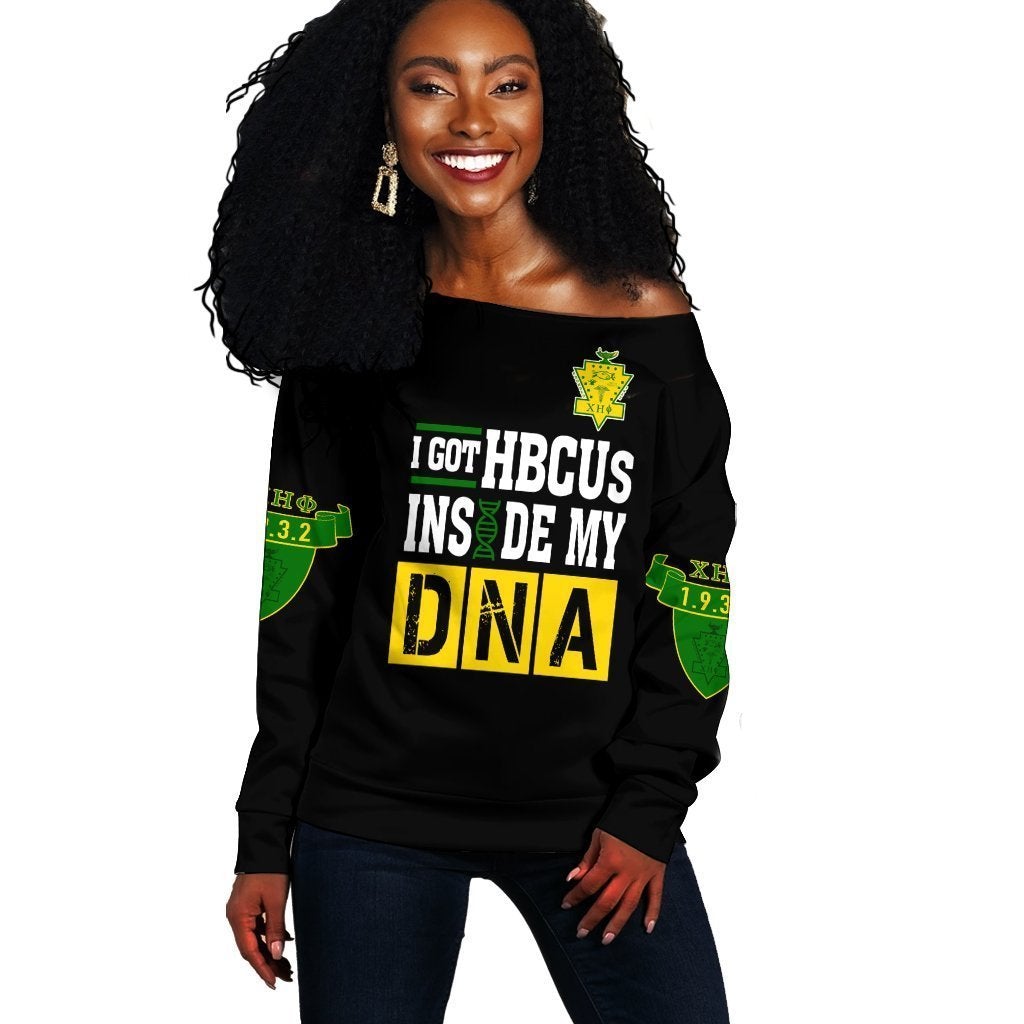 Wonder Print Shop Sweatshirt – Chi Eta Phi Hbcu Dna Off Shoulder