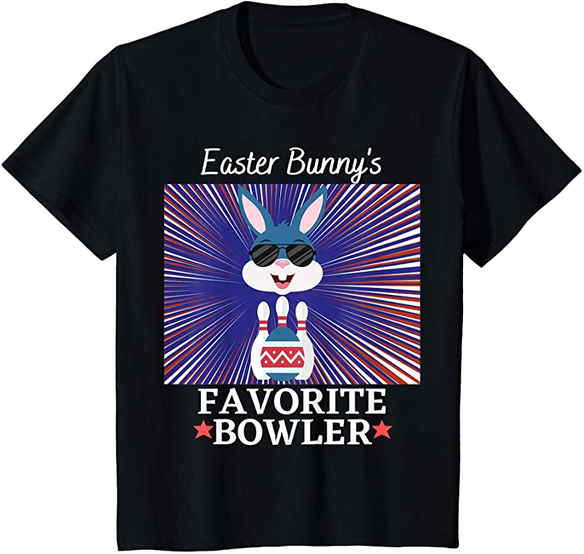 Kids EASTER BUNNYS FAVORITE BOWLER FOR BOYS WHO LOVE BOWLING T-Shirt