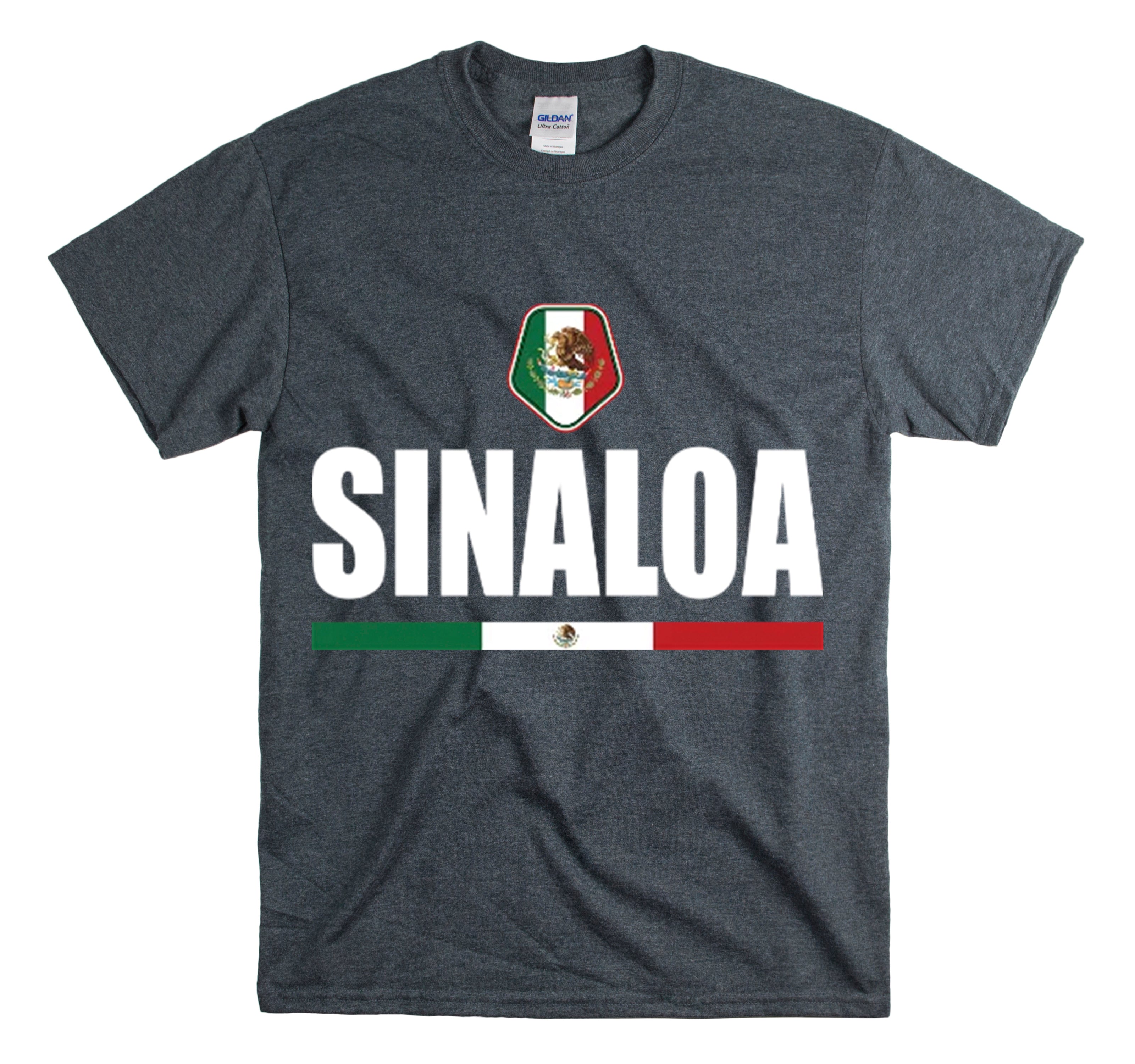 Shirt Funny Sinaloa Mexico Flag Illustration Mexican Pride Symbol T-Shirt Unisex Heavy Cotton Tee