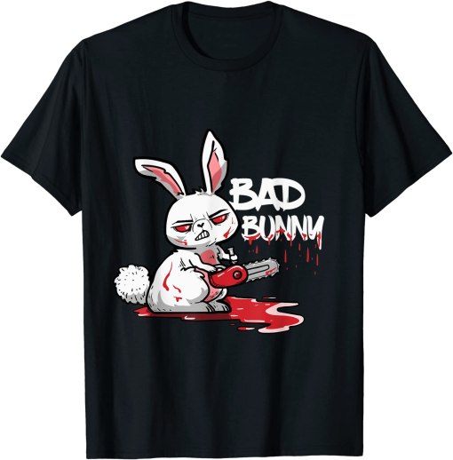 Bad Bunny 2D T Shirt For Men And Women Full Size 9 Black