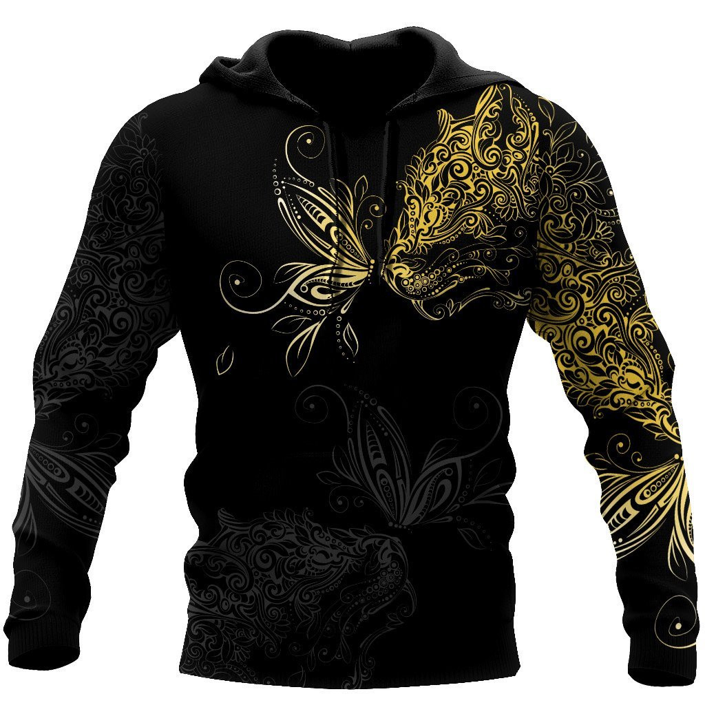 Cat & Butterfly Tattoos 3D All Over Printed Shirt & Short For Men And Women Pl