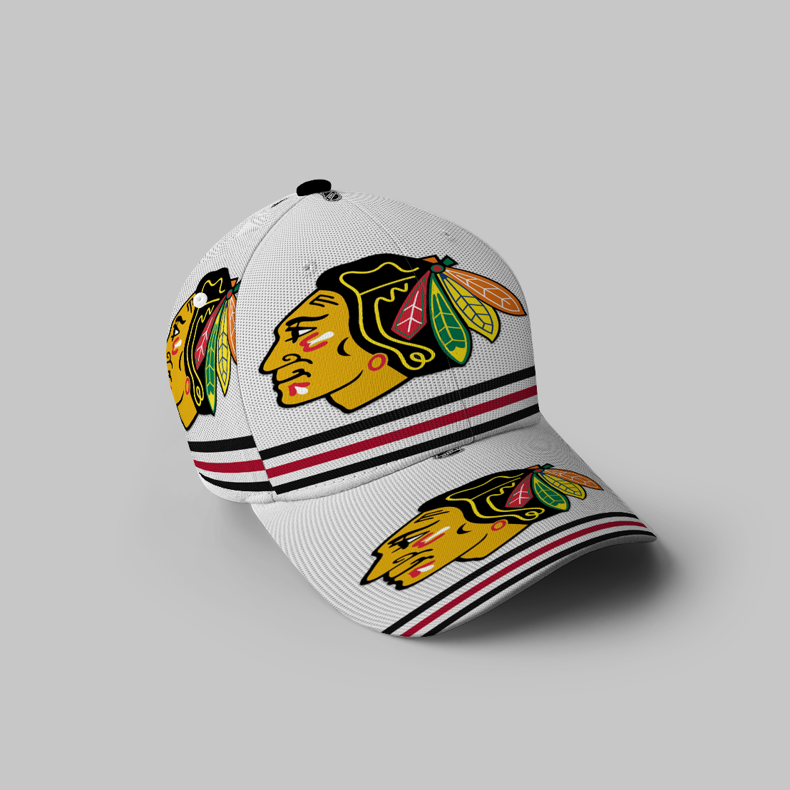 Chicago Blackhawks Emblem Texture3 3D Printing Baseball Cap Classic Hat