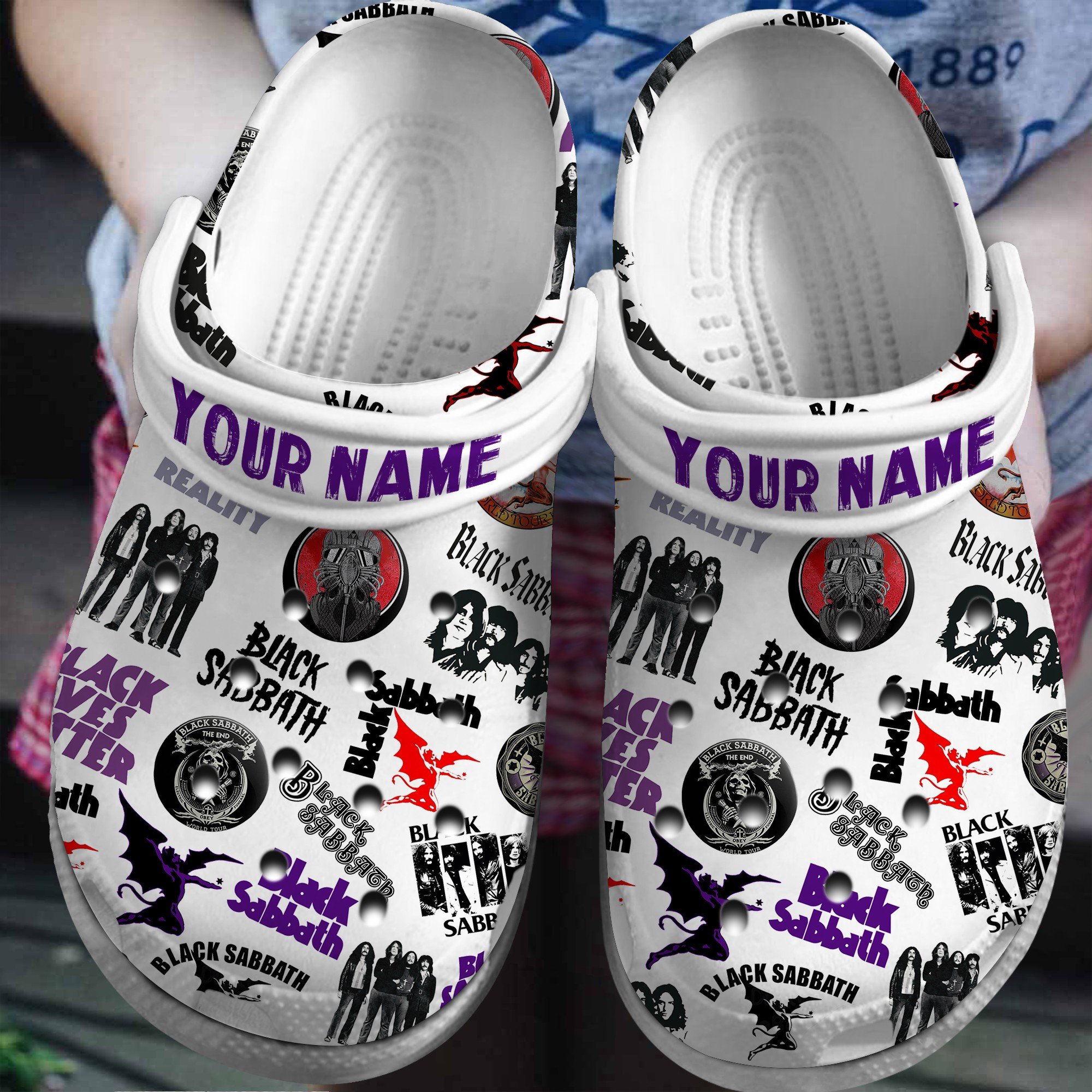 Black Sabbath Music Band Crocs Crocband Clogs Shoes Comfortable For Men Women and Kids