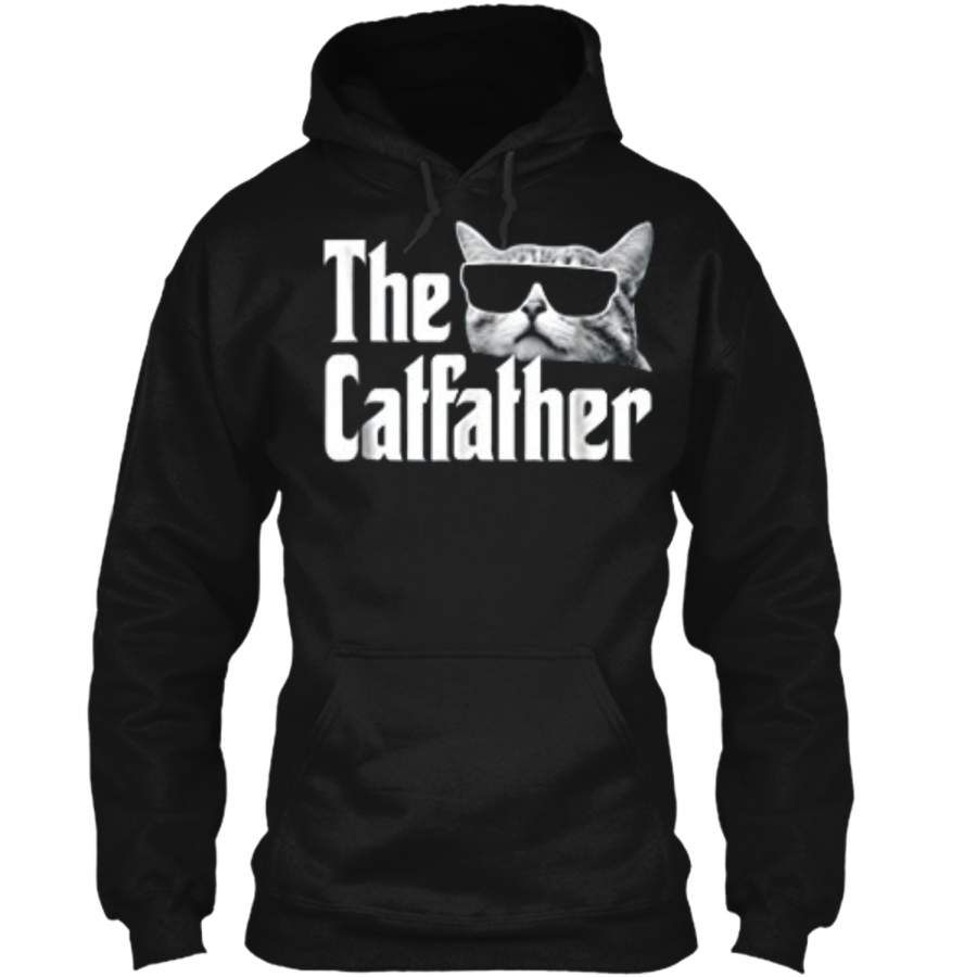 The Catfather  Funny Gift  for Cat Daddy Pullover Hoodie 8 oz