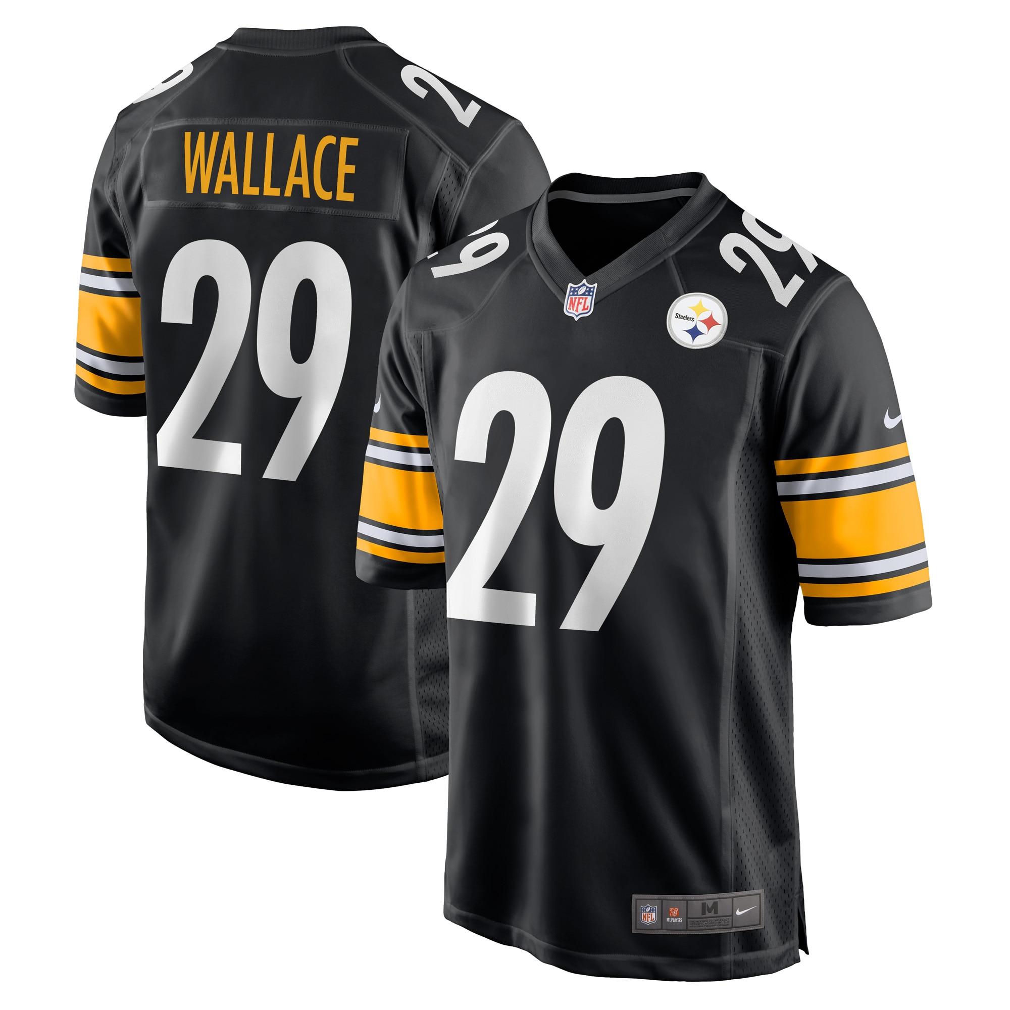 Men’s Pittsburgh Steelers Levi Wallace Black Game Player Jersey