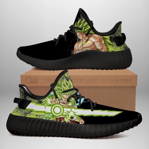 Best Power Skill Broly Yeezy Shoes Dragon Ball Z Anime Sneakers Fan Gi