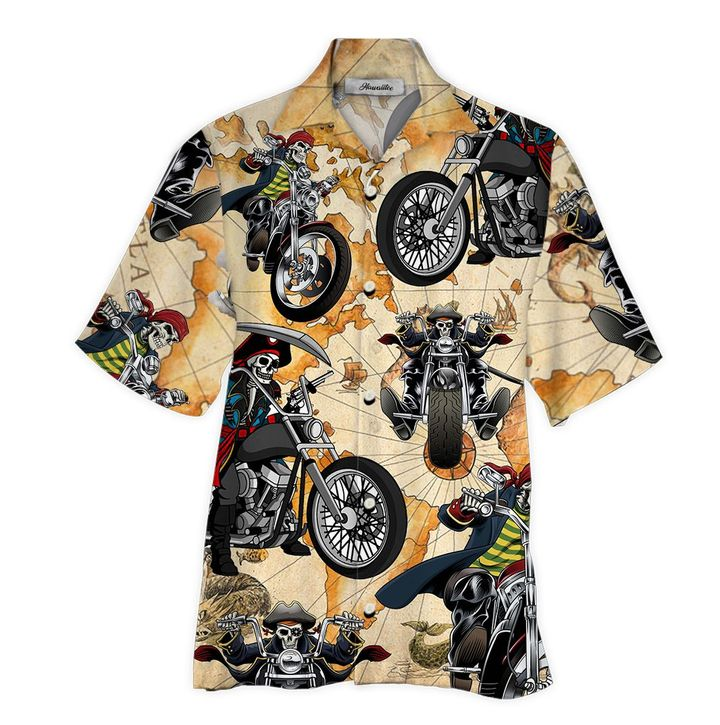 Skull Motorcycle Hawaii Shirt For Men Women Adult Ha63993