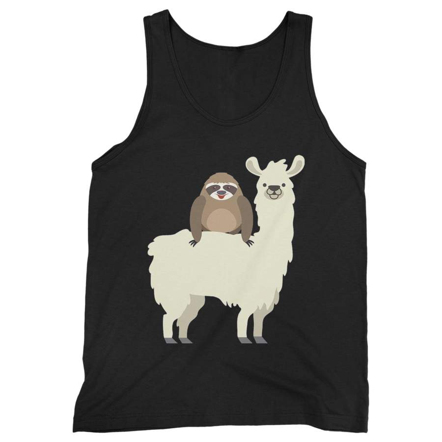 Sloth Riding Llama Man’s Tank Top