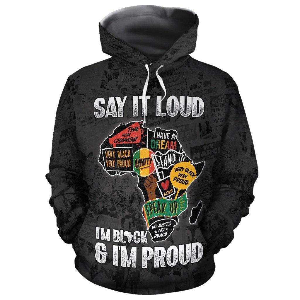 I’M Black & I’M Proud All-Over Hoodie