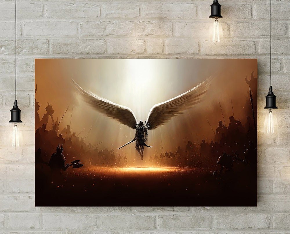 & Canvas | Knight Canvas, I Am The Storm Wall Art, Home Decor, Canvas Decoration, Wall Dcor, Jesus Decor, Home Decor