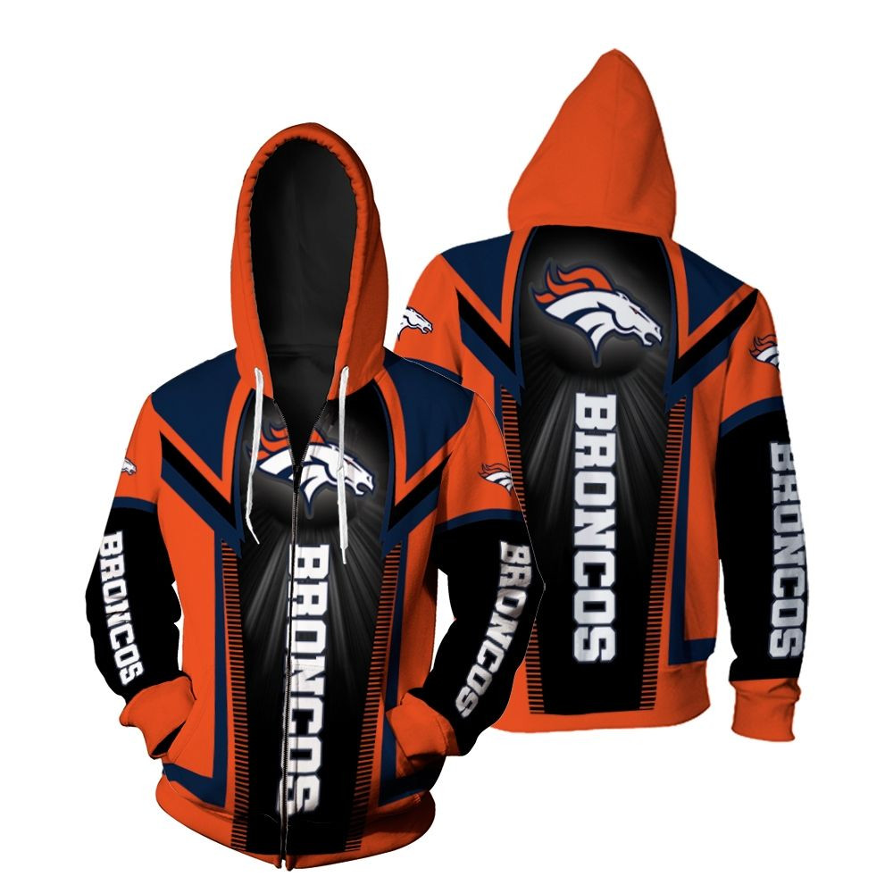 Denver Broncos For Fans Zip Hoodie