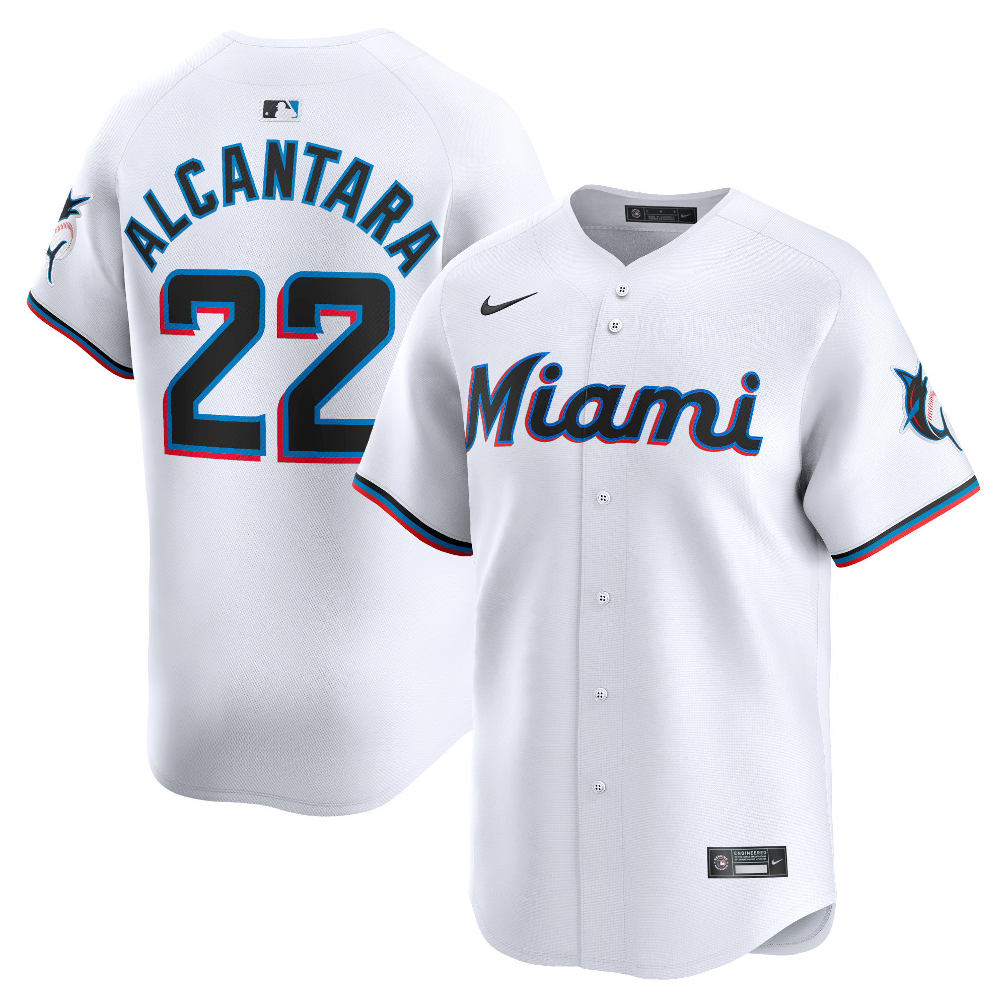 Sandy Alcantara Miami Marlins Home Limited Player Jersey – White